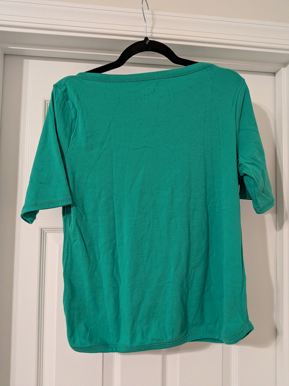 Talbots Teal Short-Sleeve Crewneck Shirt - Picture 3 of 3